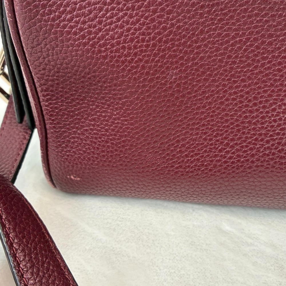 Kate Spade Mulberry Street Pyper Camera Bag Crossbody Burgundy Leather - Picture 4 of 14